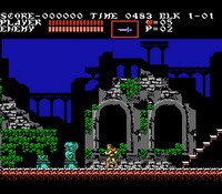 une photo d'Ã©cran de Castlevania 3 - Dracula s Curse sur Nintendo Nes